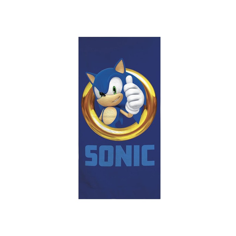 Serviette de plage Sonic the Hedgehog Thumbs Up, serviette de bain 70x140cm