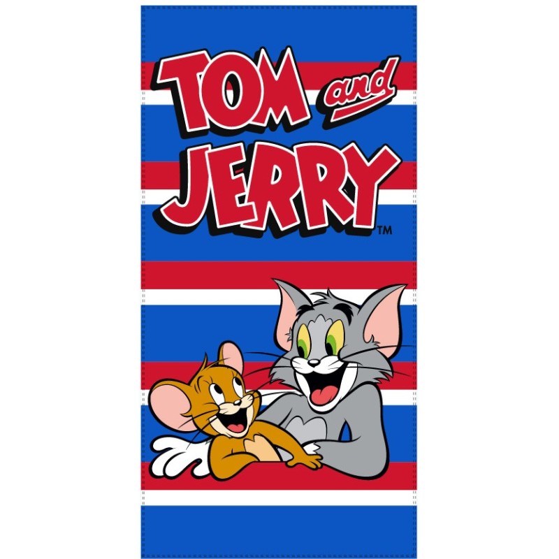 Serviette de bain Tom et Jerry, serviette de plage 70*140cm (séchage rapide)