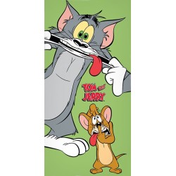 Serviette de bain Tom et Jerry, Serviette de plage Vert 70*140 cm