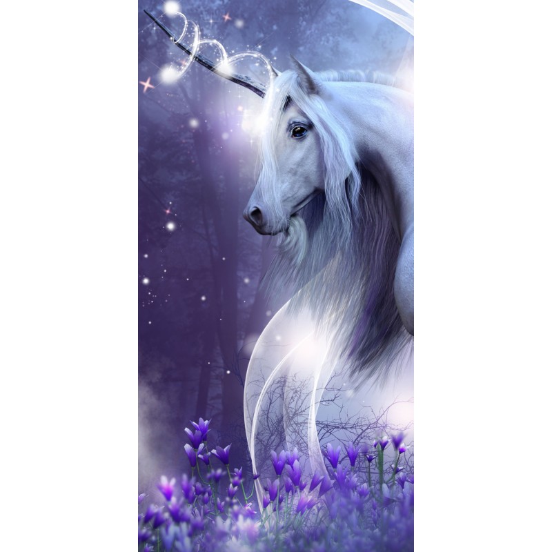 Unicorn Magic bath towel, beach towel 70x140cm