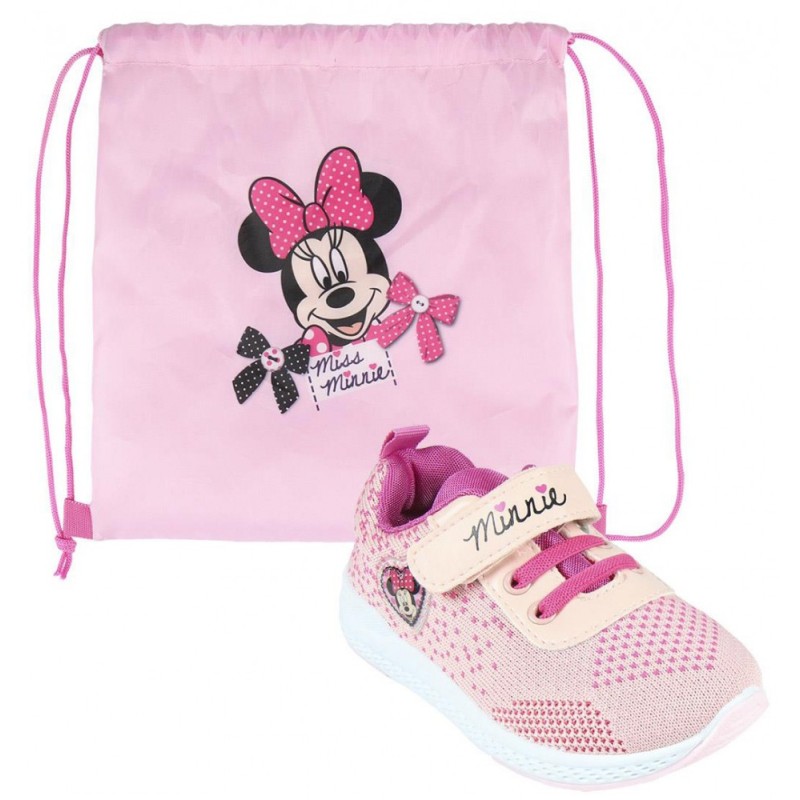 Basket enfant Disney Minnie Street avec sac de sport 23-30