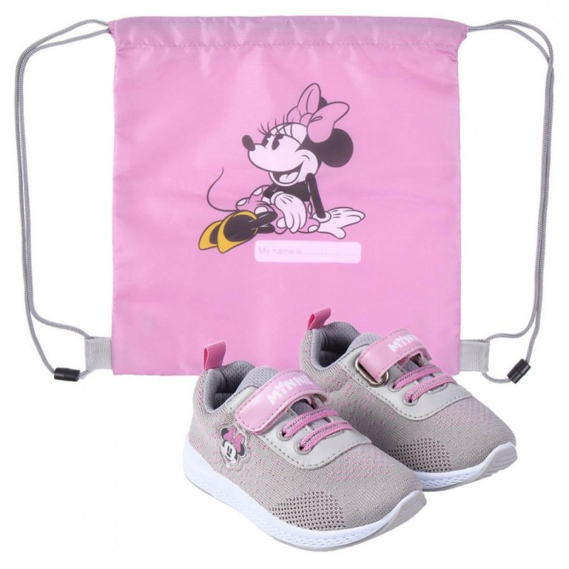 Basket enfant Disney Minnie Street avec sac de sport 23-30