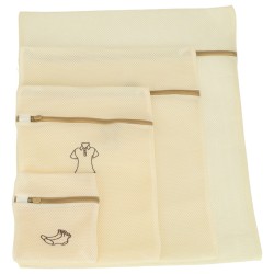 Sac en maille sac de lavage de linge pantalon avec fermeture éclair 6 pièces
