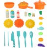 Plastic kitchen for children of light large 44 elements