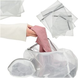 Sac en maille sac de lavage sac de lavage pantalon avec fermeture éclair 9 pièces
