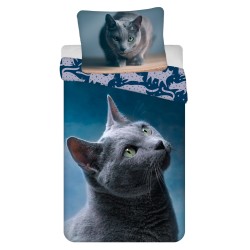 Cat Dark bedding cover 140×200 cm, 70×90 cm