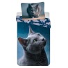 Cat Dark bedding cover 140×200 cm, 70×90 cm