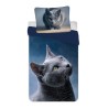 Cat Dark duvet cover 140×200cm, 70x90 cm microfibre