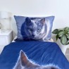 Cat Dark duvet cover 140×200cm, 70x90 cm microfibre