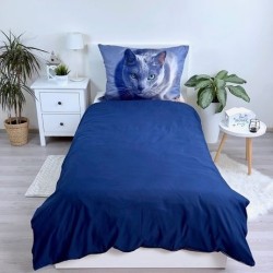 Cat Dark duvet cover 140×200cm, 70x90 cm microfibre