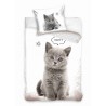 Cat Happy  bedding set 140×200cm, 70×90 cm