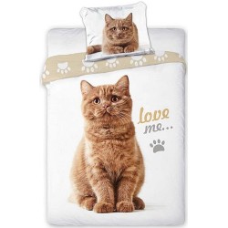 Cat Love Bedding Set 140×200cm, 70×90 cm