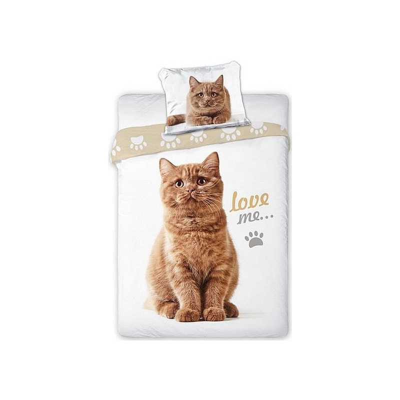 Cat Love Bedding Set 140×200cm, 70×90 cm