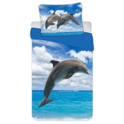 Dolphin bedding set 140×200cm, 70×90 cm