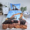 Construction Bagr bed linen 140×200cm, 70×90 cm