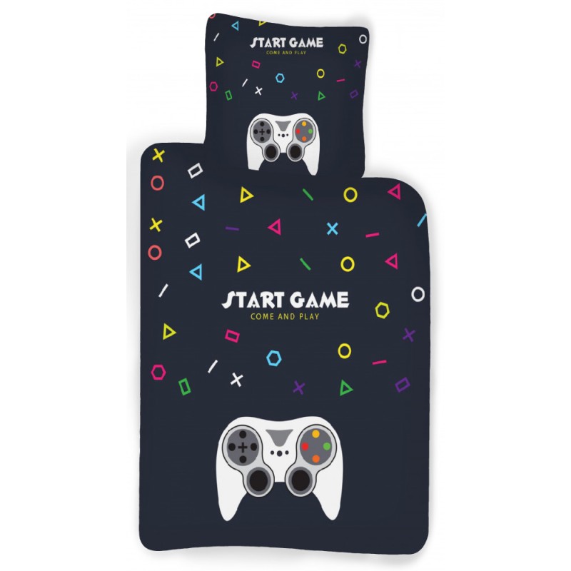 Gamer bedding set Start Game 140×200cm, 70×90 cm