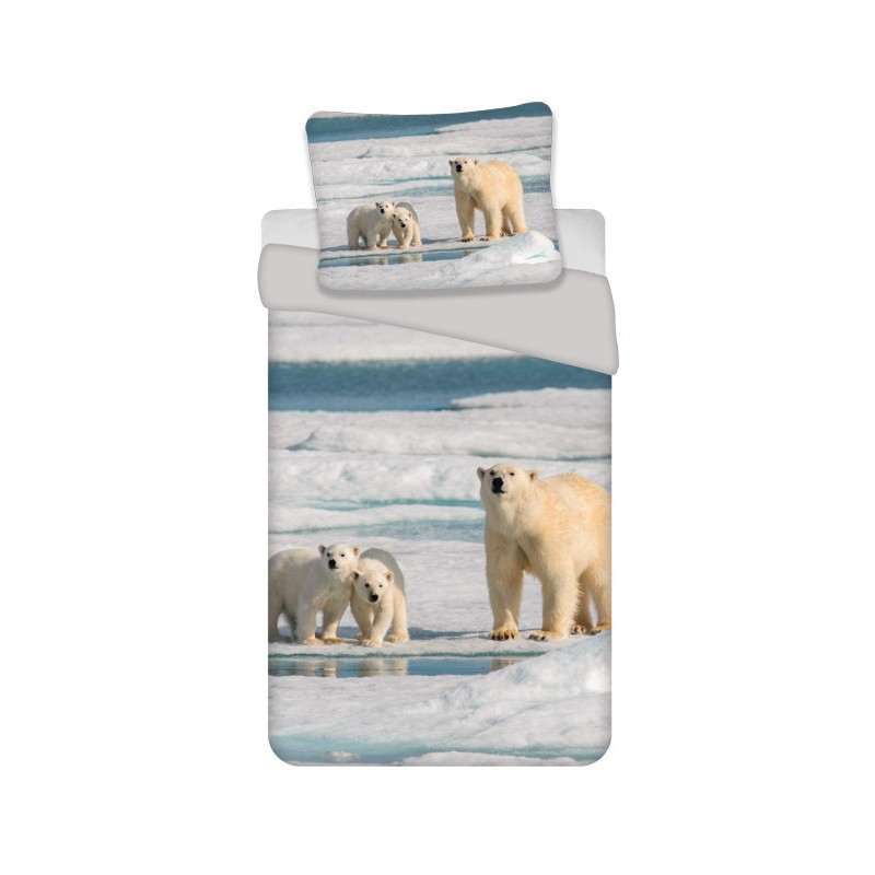 Polar Bear Family bedding set 140×200cm, 60×63 cm