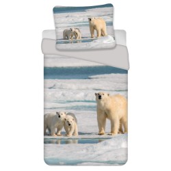 Polar Bear Family bedding set 140x200cm, 70x90 cm