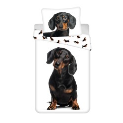 Dog Dachshund bedding cover 140×200cm, 70×90 cm