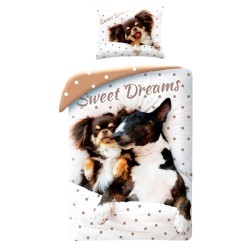 Animals Sweet Dreams Dog Bedding Set 140×200cm, 70×90 cm