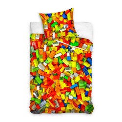 Bricks Lego patterned bedding set 140×200cm, 70x90 cm