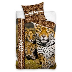 Leopard bedding cover 135x200cm, 80x80 cm