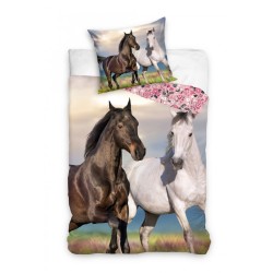 Horses Couple bedding set 140×200cm, 70×90 cm