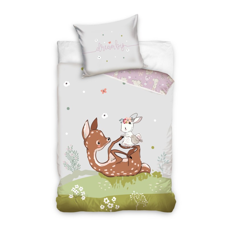 Animals Roe Field Bedding Set 140×200cm, 70x90 cm