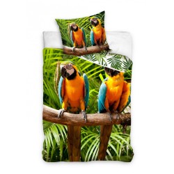 Parrot Forest bedding set 140×200cm, 70×90 cm