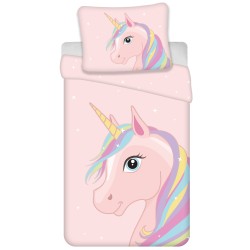 Unicorn Rainbow Mane bedding cover 140×200cm, 70×90 cm