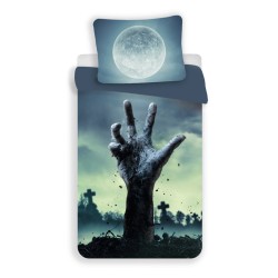 Halloween Moon Zombie Bedding Set 140x200cm, 70x90 cm Microfibre