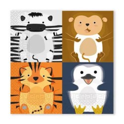 Animals Zoo napkin 20 pcs 33x33 cm FSC