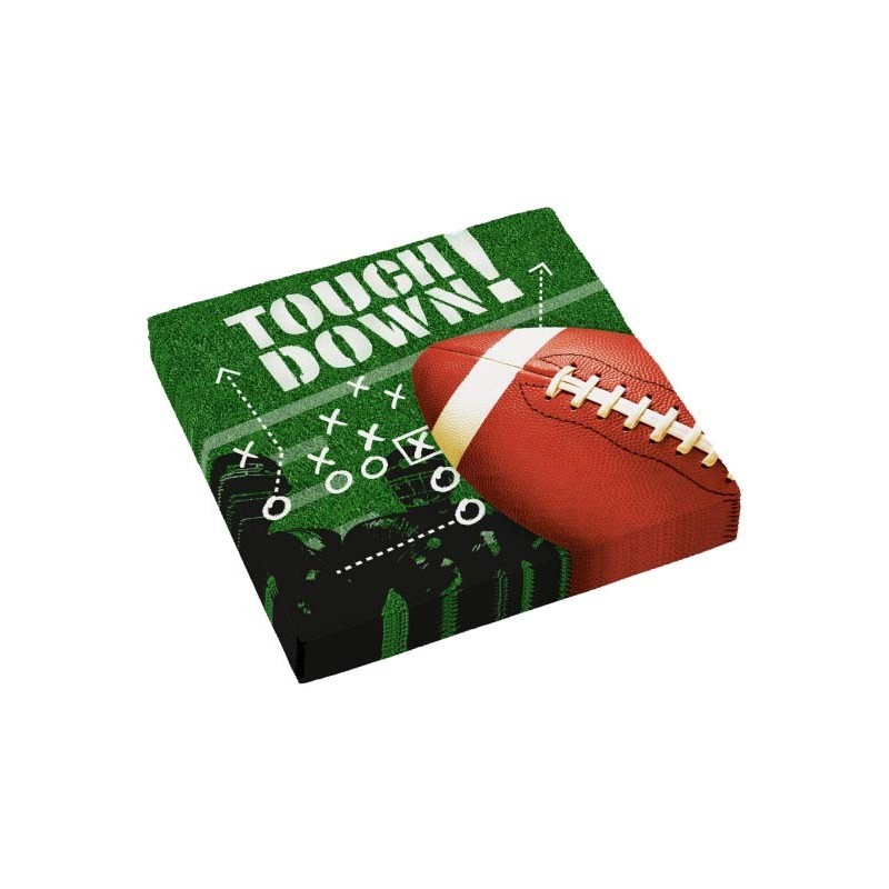 Sport Touchdown American football napkin, 16 pcs, 33x33 cm