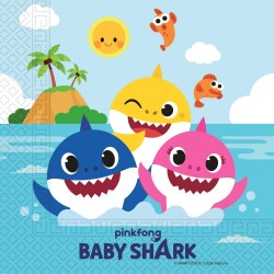 Baby Shark Fun in the Sun Serviette 20 Stk 33x33 cm