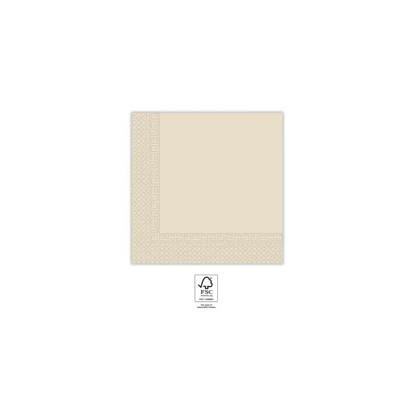 Colour Unicolour Beige Napkin 20 pcs 33x33 cm FSC