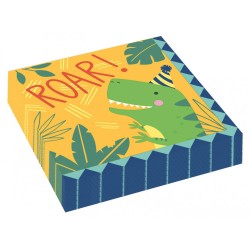 Dinosaur Dino-Mate napkin set of 16 33x33 cm