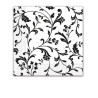 Flower Arabesque Black Black Patterned Napkin 20 pcs 33x33 cm FSC