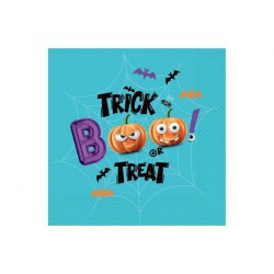 Serviettes Halloween Boo, lot de 20, 33 x 33 cm