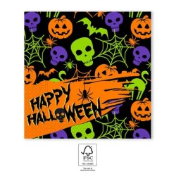 Serviettes Happy Halloween 20 pièces 33x33 cm FSC