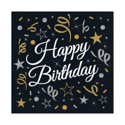 Happy Birthday B&C  Happy Birthday napkin pack of 20 33x33 cm