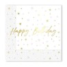 Bougies d'anniversaire Serviette Joyeux anniversaire 20 pièces 33x33 cm FSC