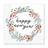 Serviettes de table Happy New Year Couronne de Nouvel An 20 pièces 33x33 cm FSC