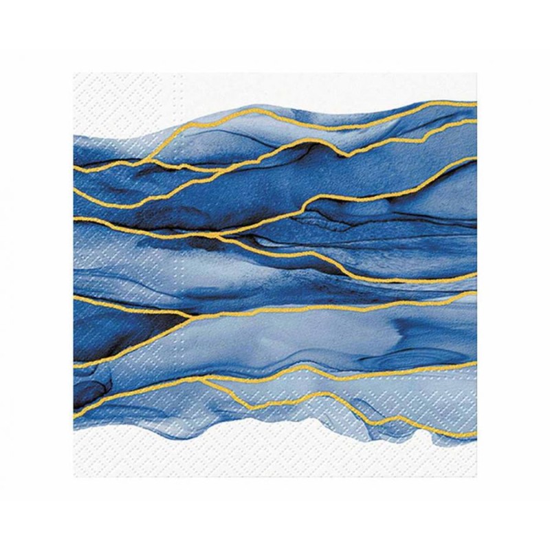 Serviettes Vagues Aquarelle Couleur 20 pcs 33x33 cm