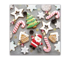 Christmas Christmas Biscuits i napkin pack of 20, 33x33 cm