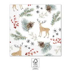 Christmas Forest Reindeers i napkin 20 pcs 33x33 cm