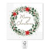 Christmas Holly Wreath i napkin 20 pcs 33x33 cm FSC