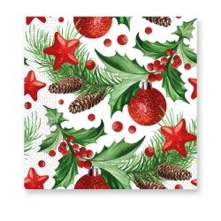 Pommes de pin de Noël i Serviette 20 pcs 33x33 cm