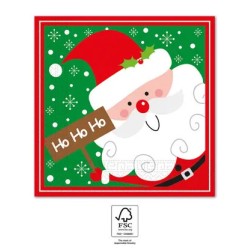 Christmas Santa Claus Ho Ho Ho i napkin 20 pcs 33x33 cm FSC