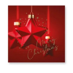 Christmas Velvet Stars i napkin 20 pcs 33x33 cm