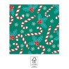 Christmas Xmas Sugar Canes i napkin 20 pcs 33x33 cm FSC